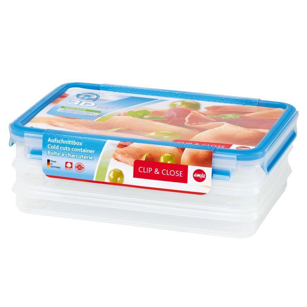 Porta Frios Com 3 Compartimentos 19cm X 26cm Clip & Close Emsa - 1