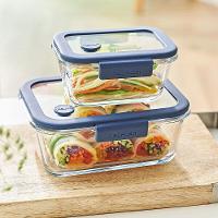 Conjunto De Potes De Vidro Hermético Retangular - Bomba Manual De Sucção A Vácuo 5 Peças Neoflam - 7