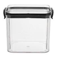 Pote Hermetico Acrilico2 Unidades Transparente Veda Tampa Com Trava Alimento Cozinha Armario - 1