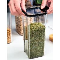 Pote Hermetico Acrilico2 Unidades Transparente Veda Tampa Com Trava Alimento Cozinha Armario - 2