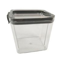 Pote Hermetico Acrilico2 Unidades Transparente Veda Tampa Com Trava Alimento Cozinha Armario - 5