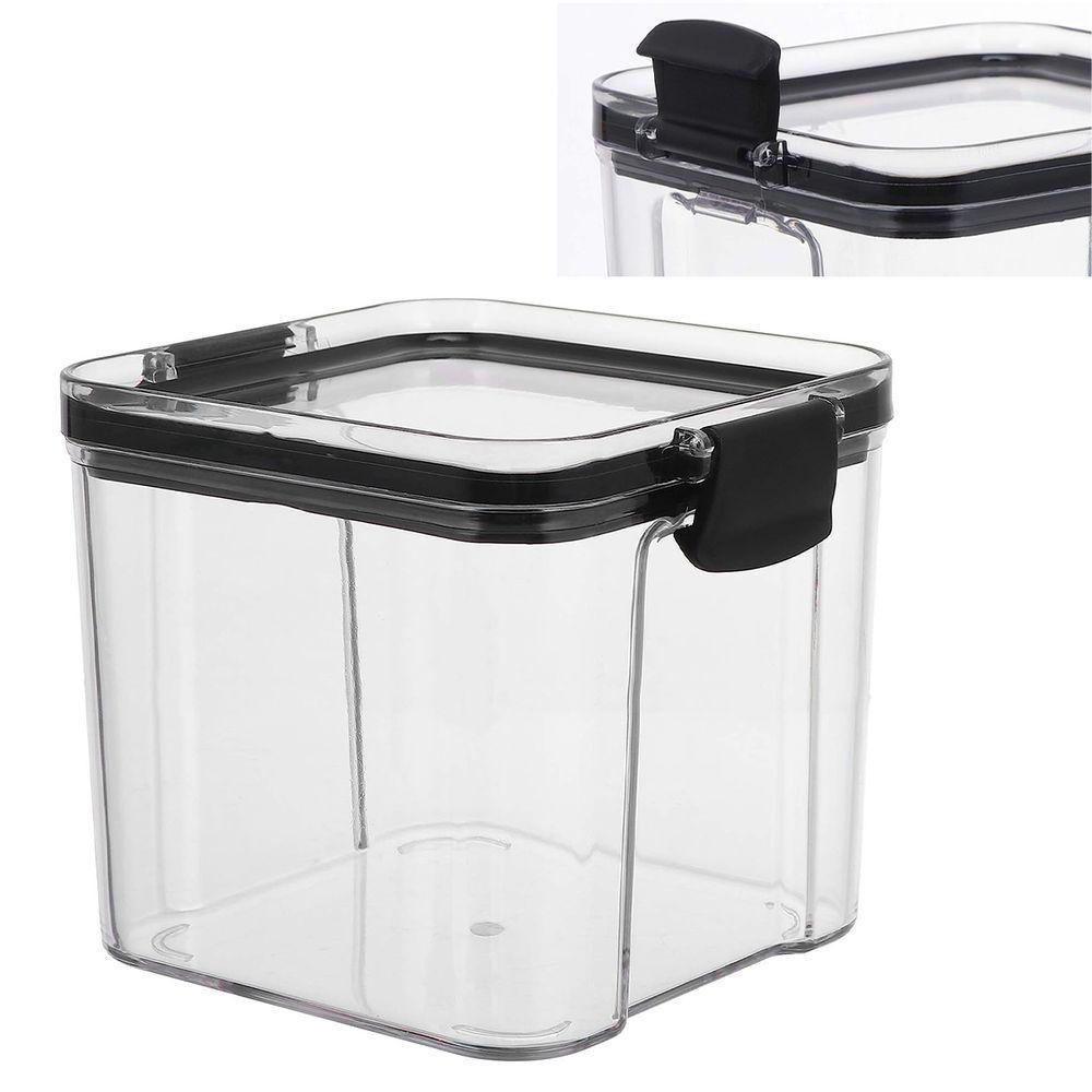 Pote Hermetico Conserva Veda Trava 700ml Acrilico Transparente Mantimento Tempero Alimento Cozinha - 1