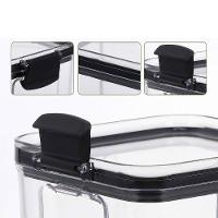 Pote Hermetico Conserva Veda Trava 700ml Acrilico Transparente Mantimento Tempero Alimento Cozinha - 6