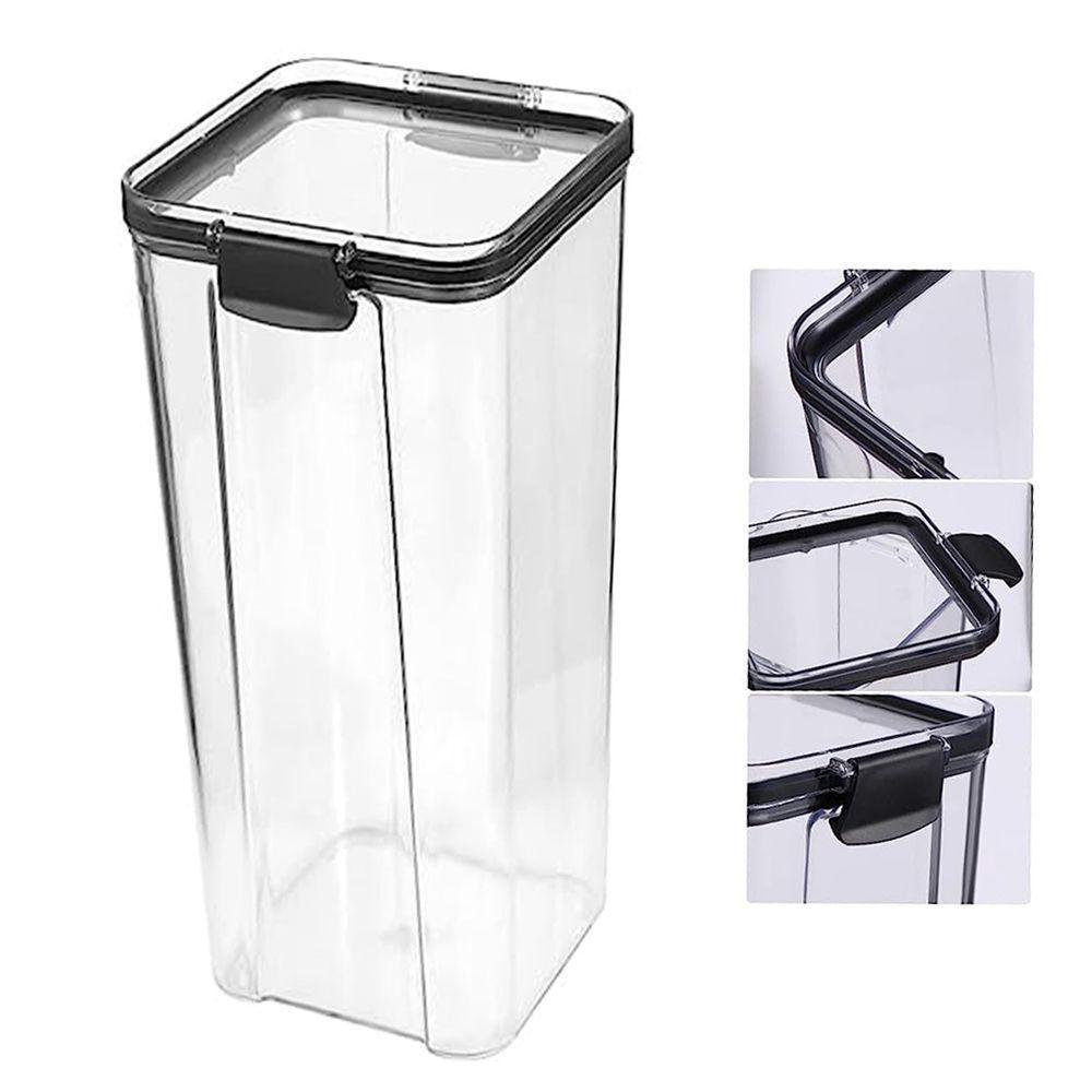 Pote Hermetico 1300ml Tampa Trava Veda Conserva Alimento Mantimento Tempero Transparente - 1