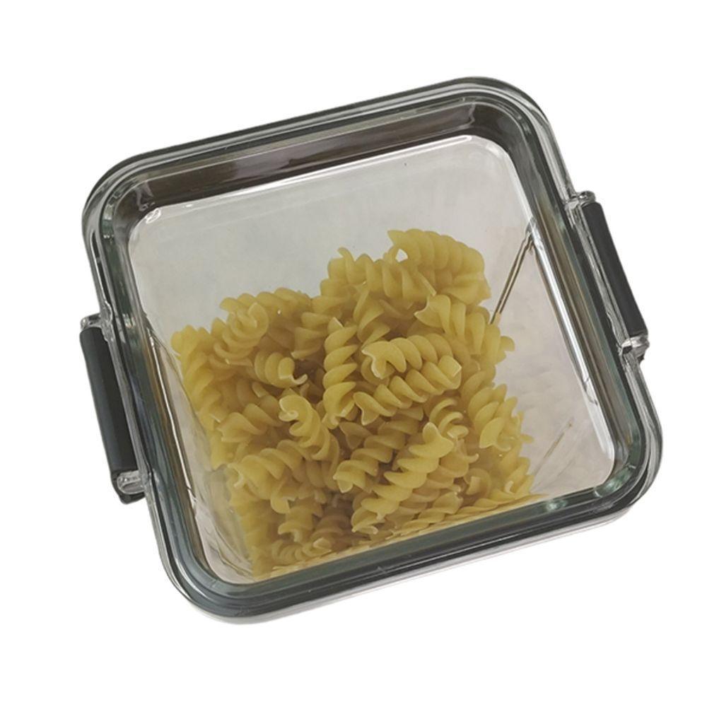 Pote Hermetico 1300ml Tampa Trava Veda Conserva Alimento Mantimento Tempero Transparente - 3