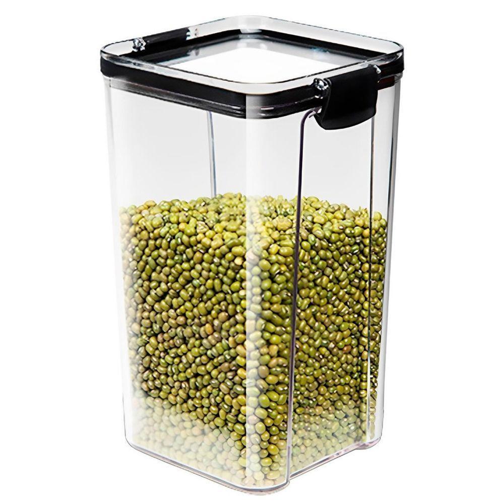 Pote Hermetico 1300ml Tampa Trava Veda Conserva Alimento Mantimento Tempero Transparente - 6