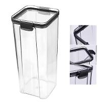 Pote Hermetico 1300ml Tampa Trava Veda Conserva Alimento Mantimento Tempero Transparente - 1