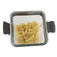 Pote Hermetico 1300ml Tampa Trava Veda Conserva Alimento Mantimento Tempero Transparente - 2