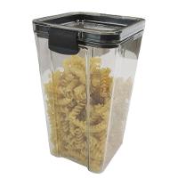 Pote Hermetico 1300ml Tampa Trava Veda Conserva Alimento Mantimento Tempero Transparente