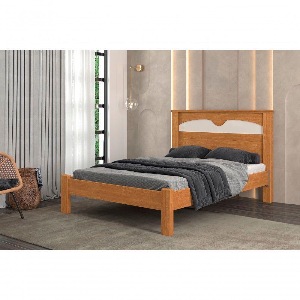 Cama De Casal Amsterdã Estrado Resistente Camas Fenix Cor:nature-off White - 2