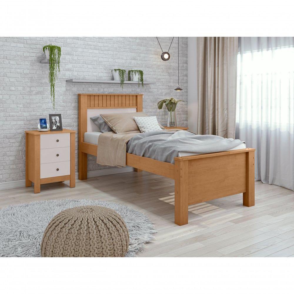 Cama Solteiro Athenas Amendoa Clean Off White - 4