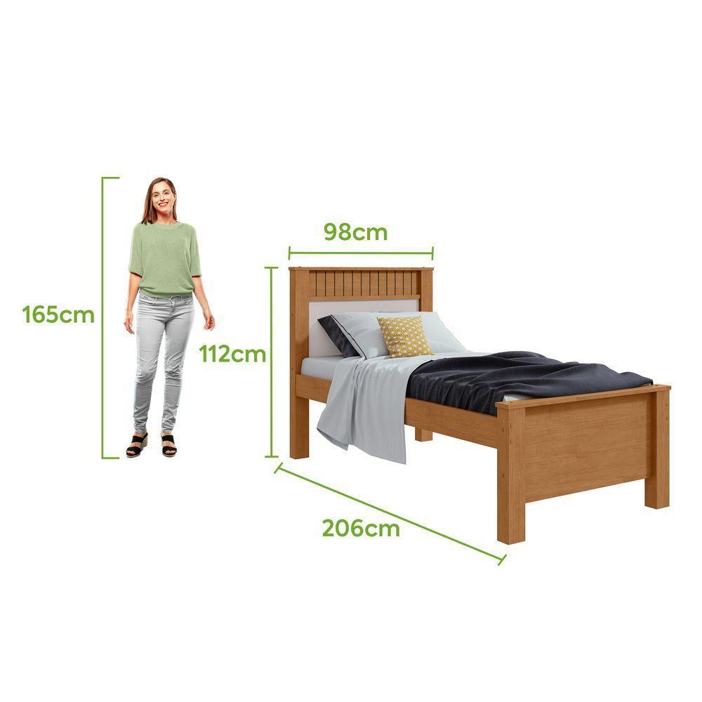 Cama Solteiro Athenas Amendoa Clean Off White - 6