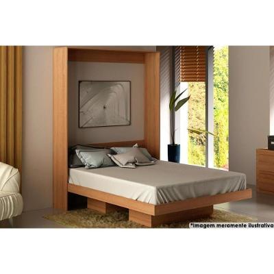 Cama de Casal Multifuncional Articulada Dobrável CM8016 Amêndoa - Tecno Mobili