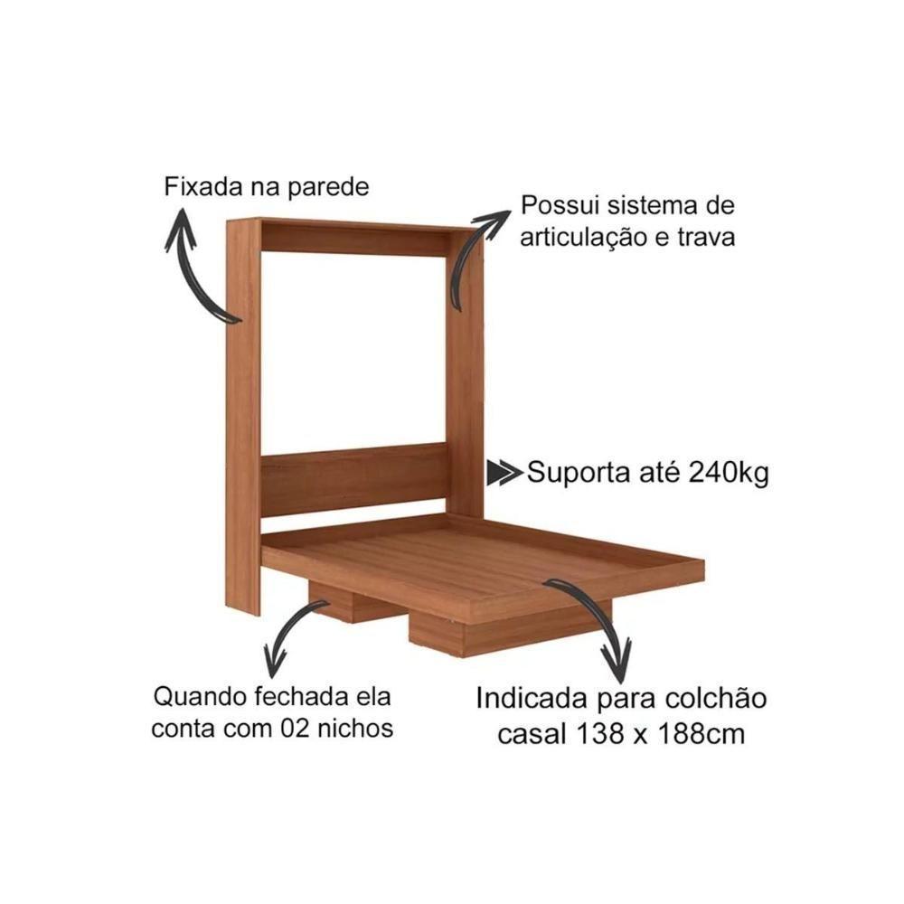 Cama Dobrável Multifuncional Articulada CM8016 Branco - Tecno Mobili - 9