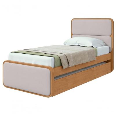 Cama Bibox Solteiro Loop Amendoa Clean Off White