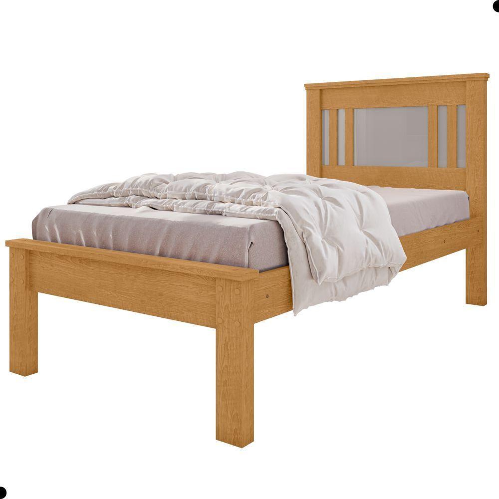 Cama De Solteiro Flex Com Colchão Macaé Naturalle Off White - 4