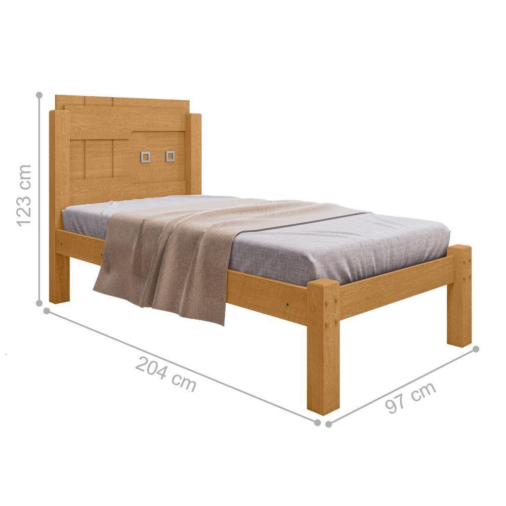 Cama De Solteiro Com Colchão Marília Naturalle - 3
