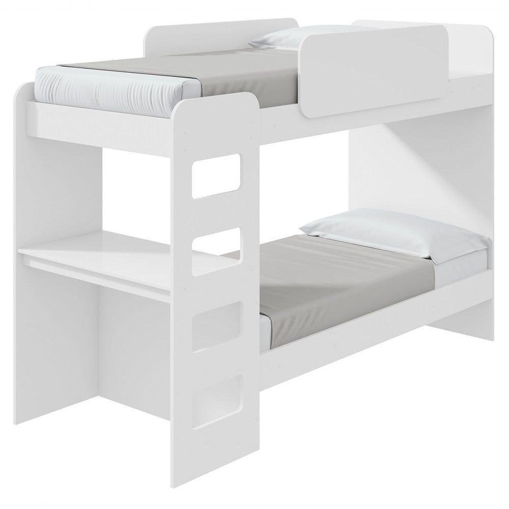 Beliche Solteiro Cantos Arredondados Com Led Olga Branco - 1