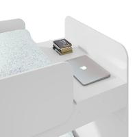 Beliche Solteiro Cantos Arredondados Com Led Olga Branco - 2