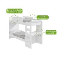 Beliche Solteiro Cantos Arredondados Com Led Olga Branco - 5