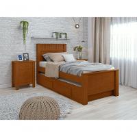 Cama Solteiro Bibox 2 Gavetas Athenas Frassino. - 5