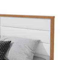 Cama Casal 160cm Com Led Freetown Amendoa Clean Branco. - 3
