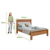 Cama Casal Athenas Amendoa Clean Off White - 6