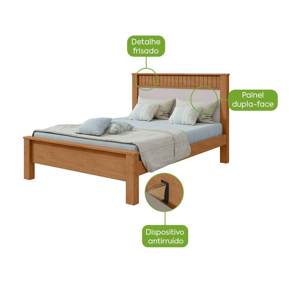 Cama Casal Athenas Amendoa Clean Off White. - 5