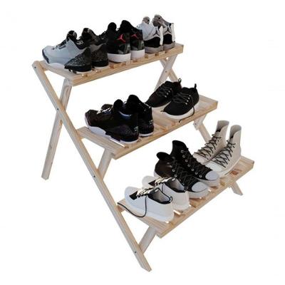 Prateleiras Dobráveis Para Sapatos Madeira Pinus Tripla