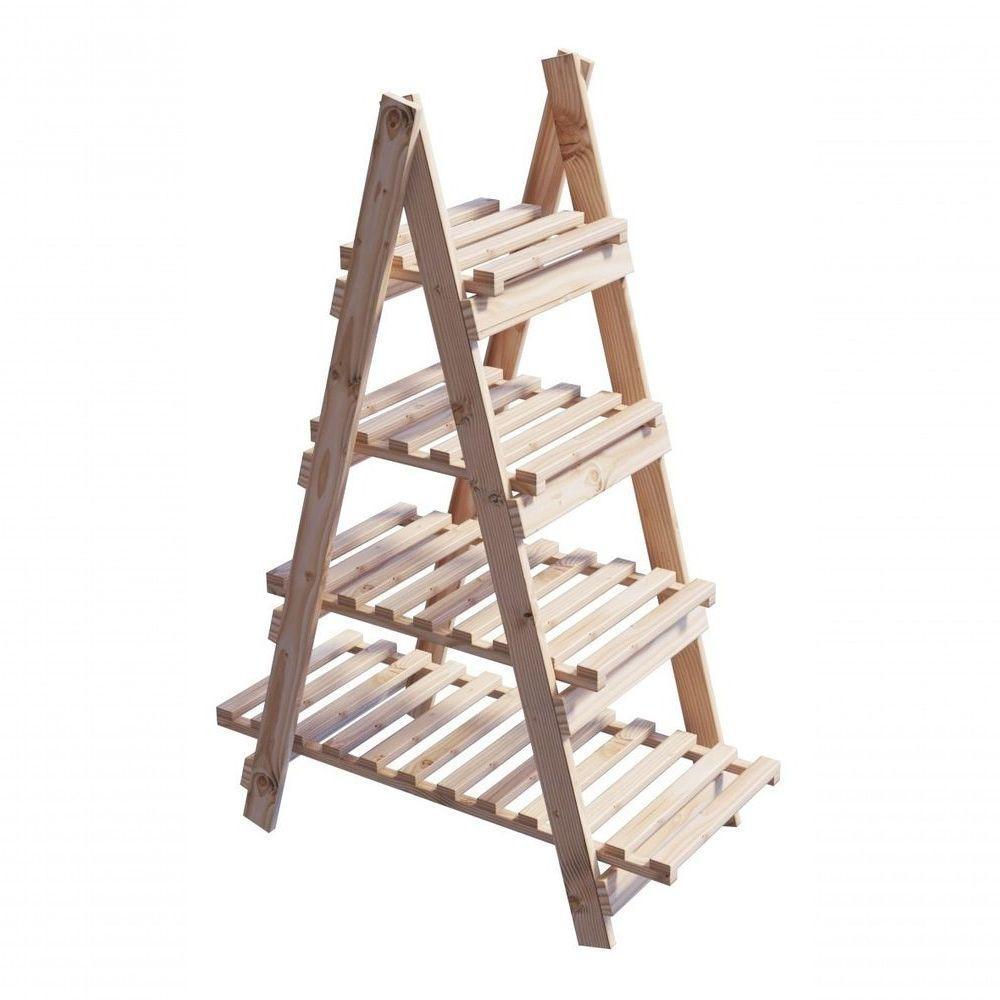 Organizador De Calçados Piramide Escada Madeira Pinus - 2