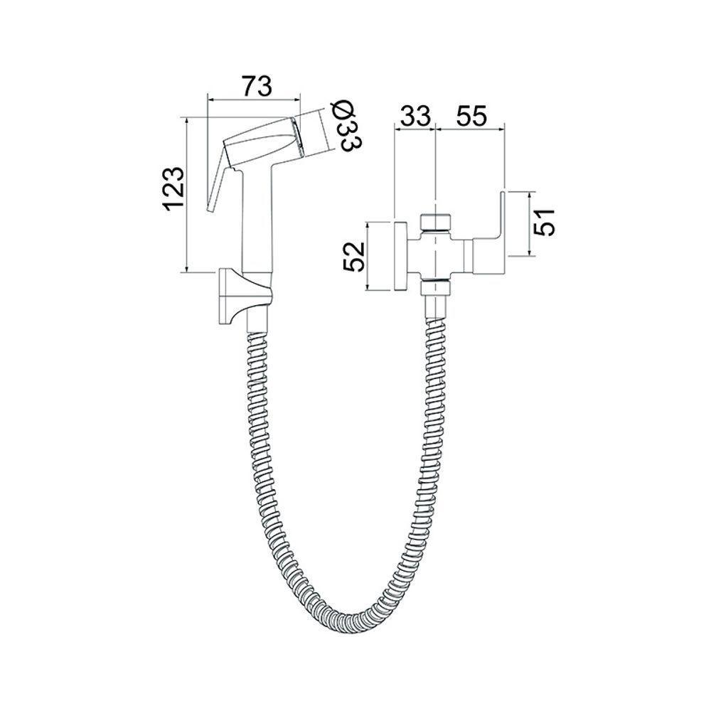 Ducha Higiênica Lorenzetti Loren Vogue 1984 C98 Com Registro E Derivação Cromada - 2