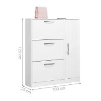 Sapateira Com 4 Portas E 1 Prateleira Niterói Branco - 4