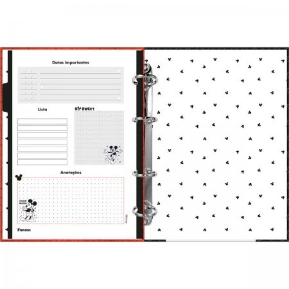 Caderno Argolado Colegial Sem Lombo Mickey Mouse 120 Folhas Foroni - 7