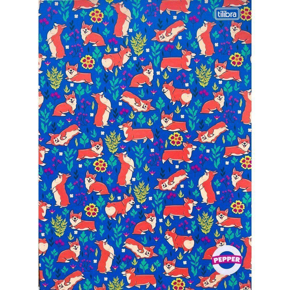 Caderno Brochura Universitário Capa Dura Pepper 80 Folhas Tilibra Estampa 2 - 1