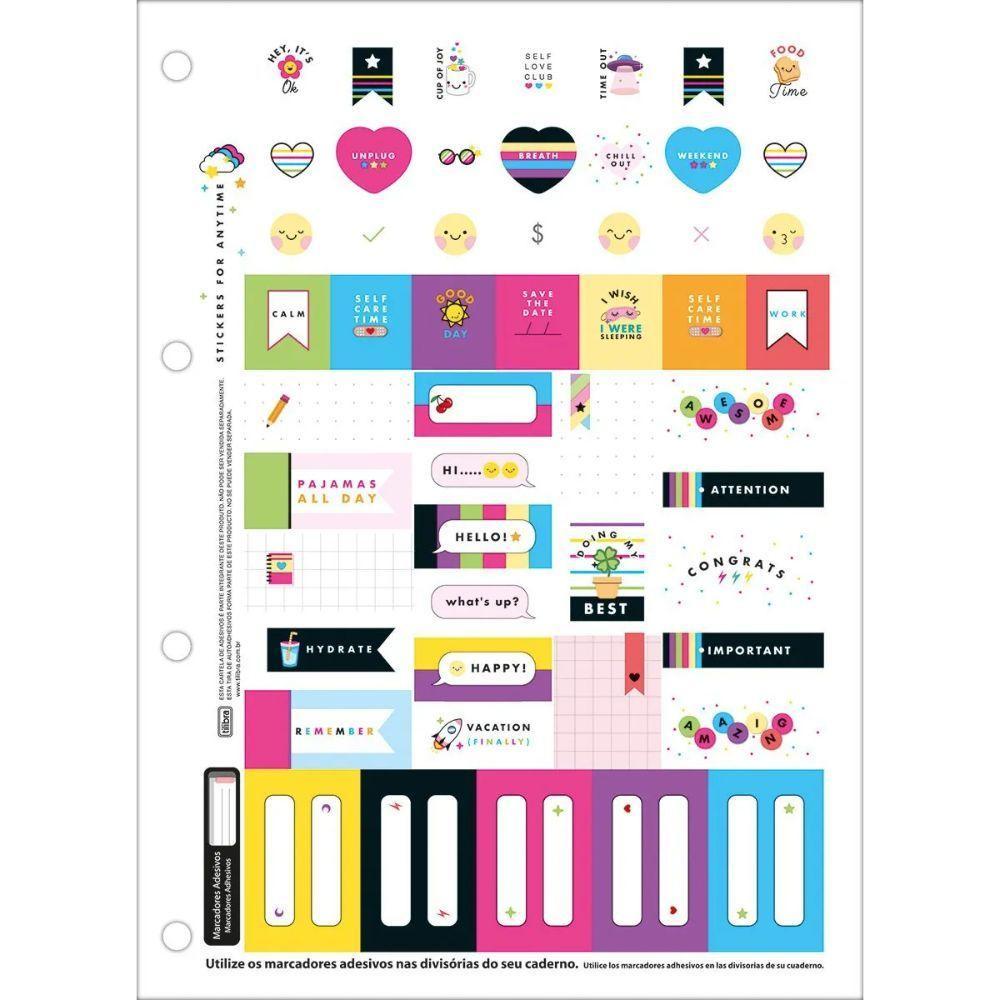 Refil Tiliflex Para Caderno Argolado Universitário Happy 80 Folhas Tilibra - 2