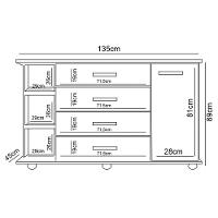 Cômoda Infantil Com Cantoneira E 4 Gavetas 100% Mdf New Lorena Rosê Phoenix - 7
