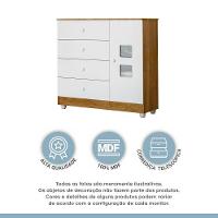 Cômoda Life 1 Porta E 4 Gavetas Tigus Baby Branco Madeirado Ypê - 8