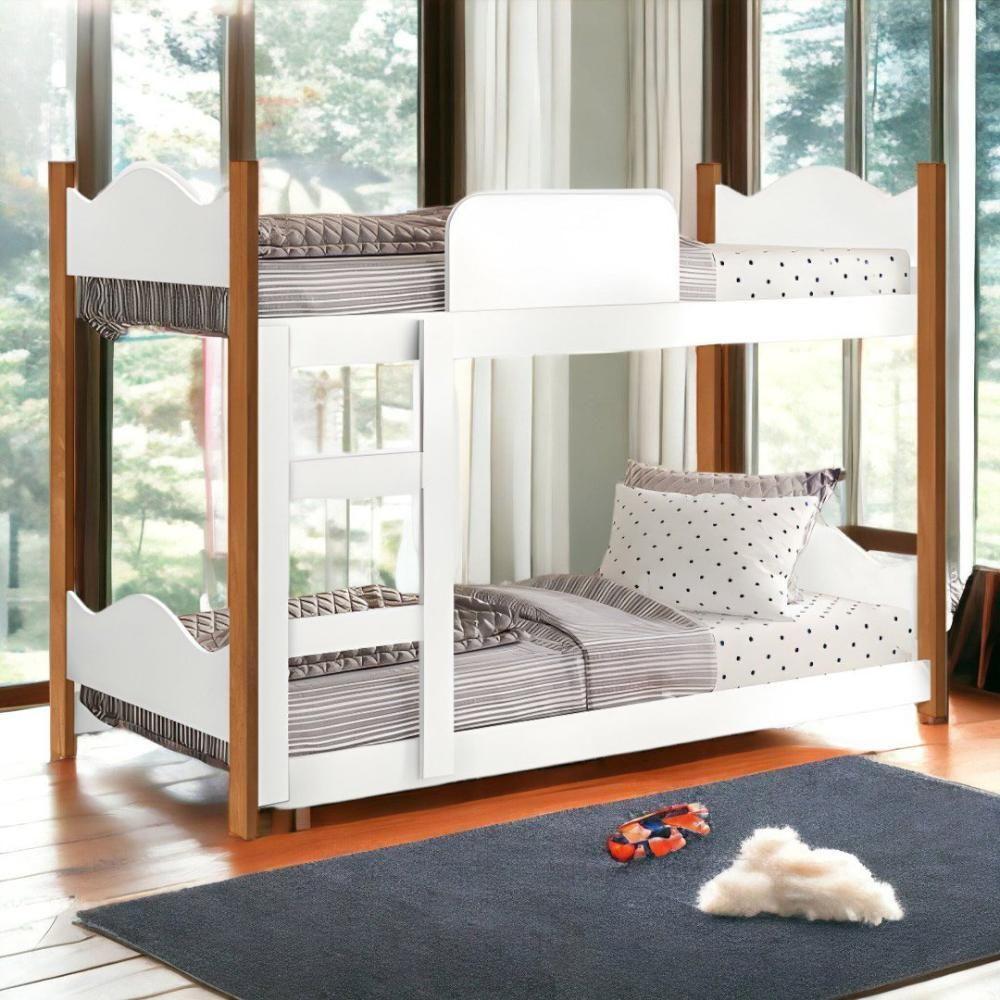 Beliche Encanto Branca E Nature Com 02 Colchões Gabrielli - 1