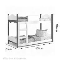 Beliche Encanto Branca E Nature Com 02 Colchões Gabrielli - 2