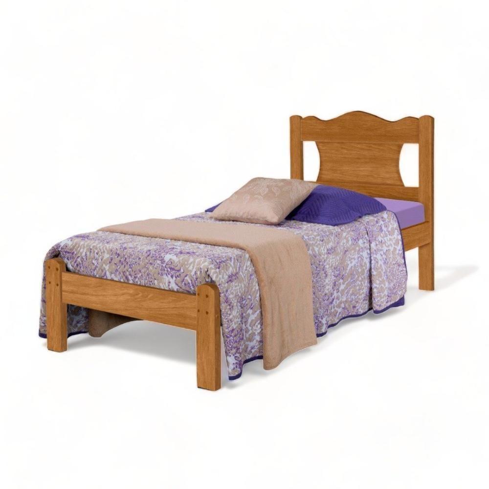 Cama Solteiro Munique Nature Com Colchão Gabrielli - 3