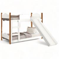 Beliche Encanto Branca E Nature Com Escorregador E 02 Colchões Gabrielli - 3