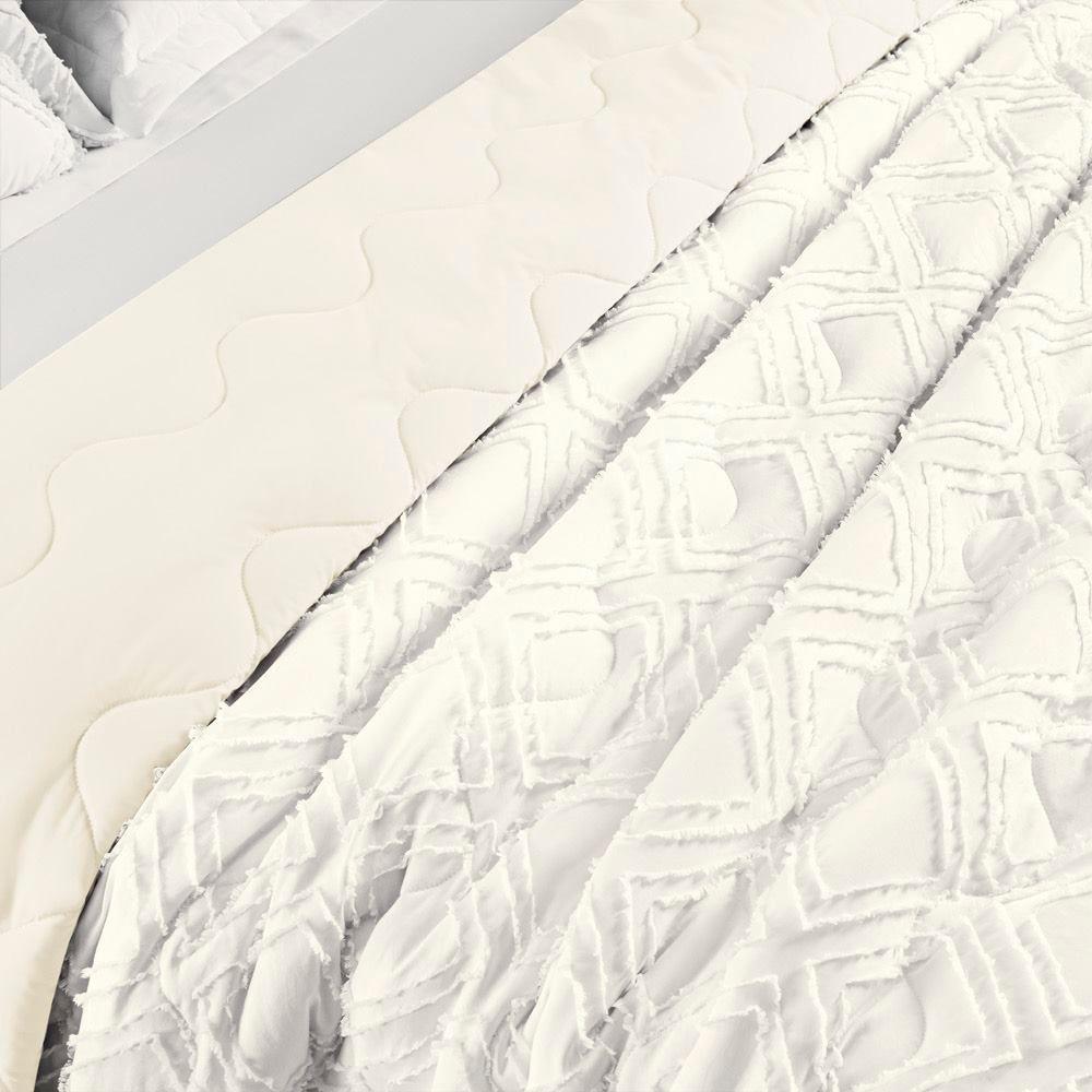 Cobre Leito Aveline Casal Padrão 03 Peças - Off White - 4