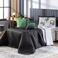 Cobre Leito Game Streamer Verde Dupla Face C- Almofadas Queen 07 Peças - 1