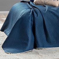 Cobre Leito Constelações Azul Marinho-caqui Dupla Face Com Almofadas Solteiro 05 Peças Astrologia Signos - 2