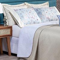 Cobre Leito Borboletas Caqui-branco Dupla Face Com Almofada Casal Padrão 06 Peças - 5