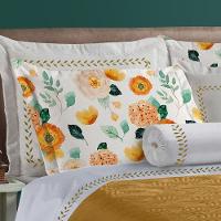 Cobre Leito Montenegro King Dupla Face 4 Peças - Mostarda - 4