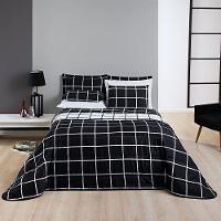 Cobre Leito 200 Fios Dupla Face King Austin 03 Peças - Preto. - 2