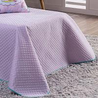 Cobre Leito Vibes Unicórnio Lilás-rosa Dupla Face Com Almofadas Solteiro 05 Peças - 3