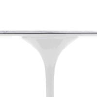 Mesa De Jantar Saarinen Oval 137x90 Cm Mármore Branco Extra Base Branca - 5