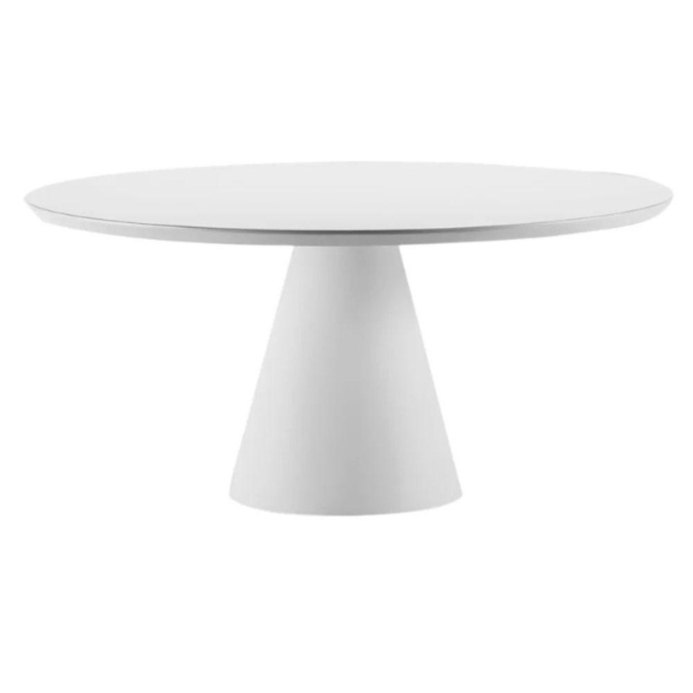 Mesa De Jantar Cone Redonda 120 Cm Laqueada Cores Branco - 4
